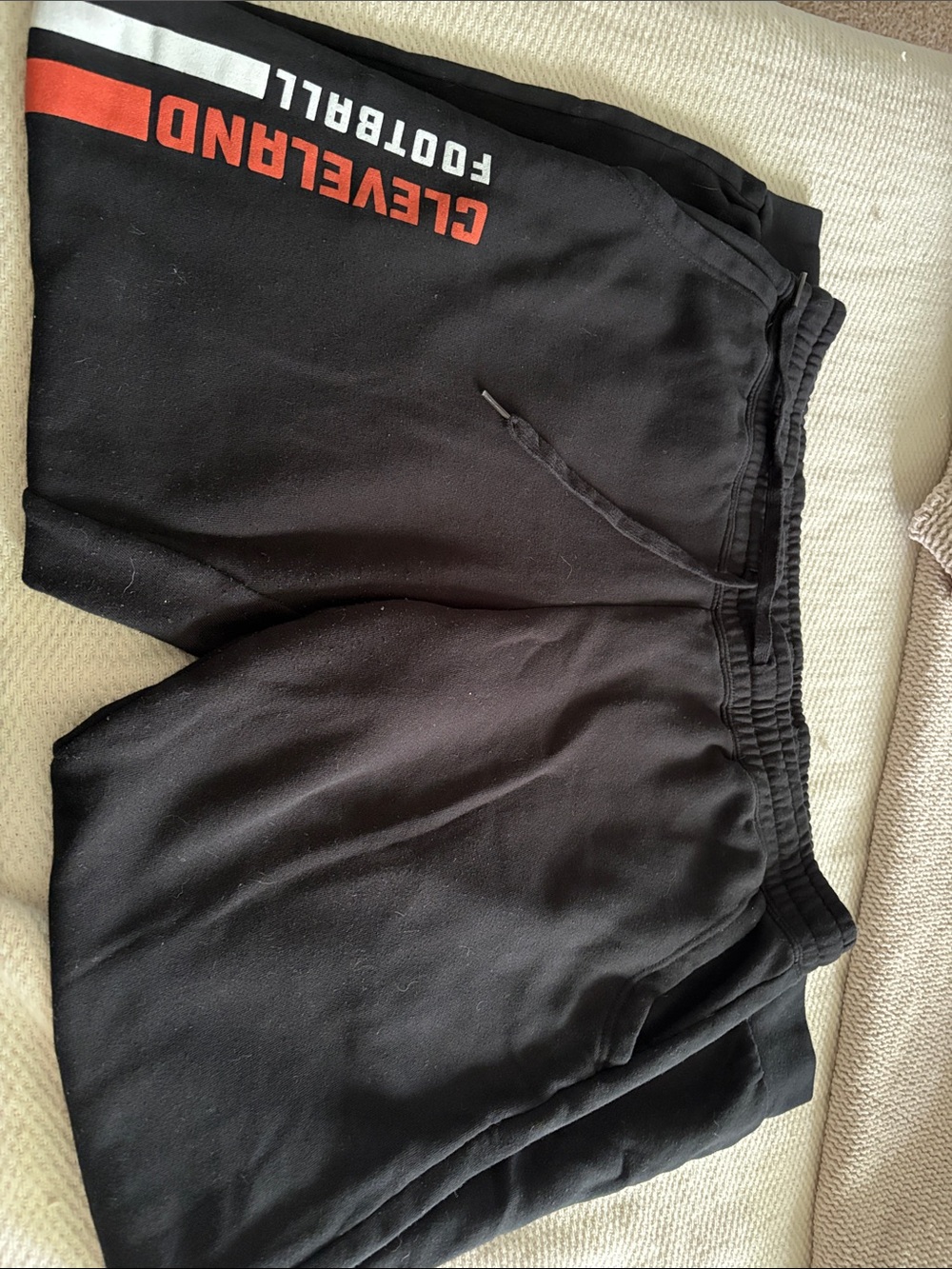 CLEVELAND BROWNS Black Football Women’s Athletic Shorts